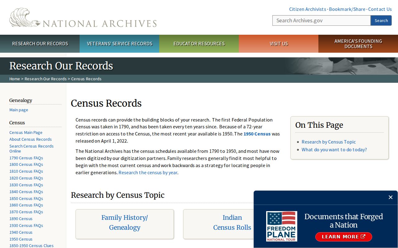 Pomona city directory research view of National Archives census resources